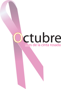 Octubre Mes De La Cinta Rosada Logo Vector