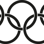 Olympic Games rings   clean Logo Vector