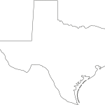 Outline Map Of Texas Logo Vector