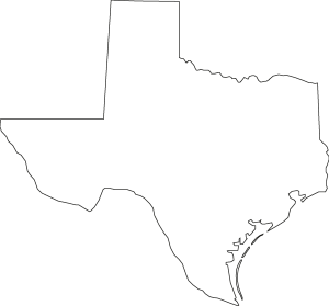 Outline Map Of Texas Logo Vector