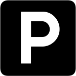 PARKING BLACK WHITE SIGN Logo Vector