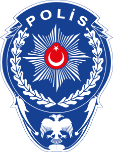 Polis Yildizi Beyaz Defneli Logo Vector