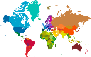 Political World Map Logo Vector