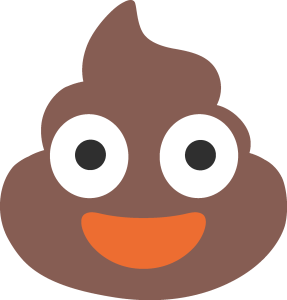 Poop Emoji Logo Vector