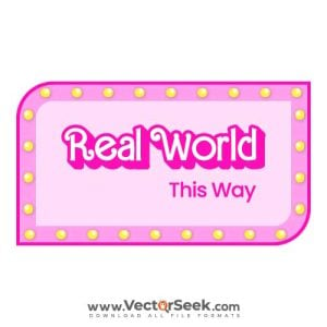 Real World Barbie Sign Logo Vector