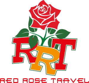 Red Rose Travel Logo Vector
