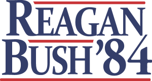 Ronald Reagan ’84 Election Logo Vector
