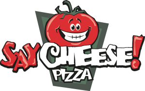 Say Cheese Pizza Logo Vector