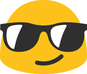 Smile with Glasses Emoji Logo Vector