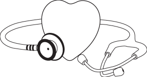 Stethoscope With Heart Logo Vector