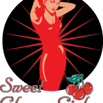 Sweet Cherry Girl Logo Vector