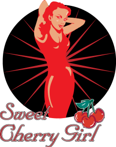 Sweet Cherry Girl Logo Vector