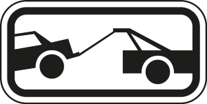 TOW AWAY ZONE SIGN Logo Vector