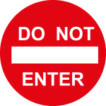 TRAFFIC SIGN DO NOT ENTER Logo Vector