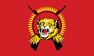 Tamil Tigers Flag Logo Vector