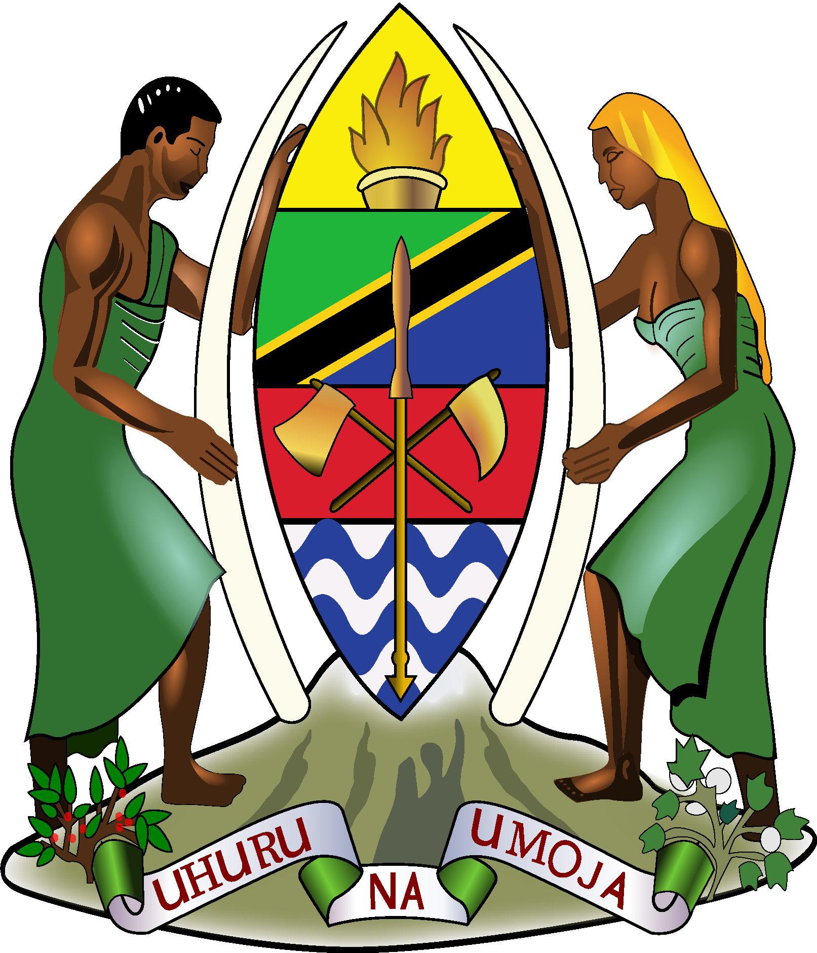 The United Republic Of Tanzania Emblem Logo Vector