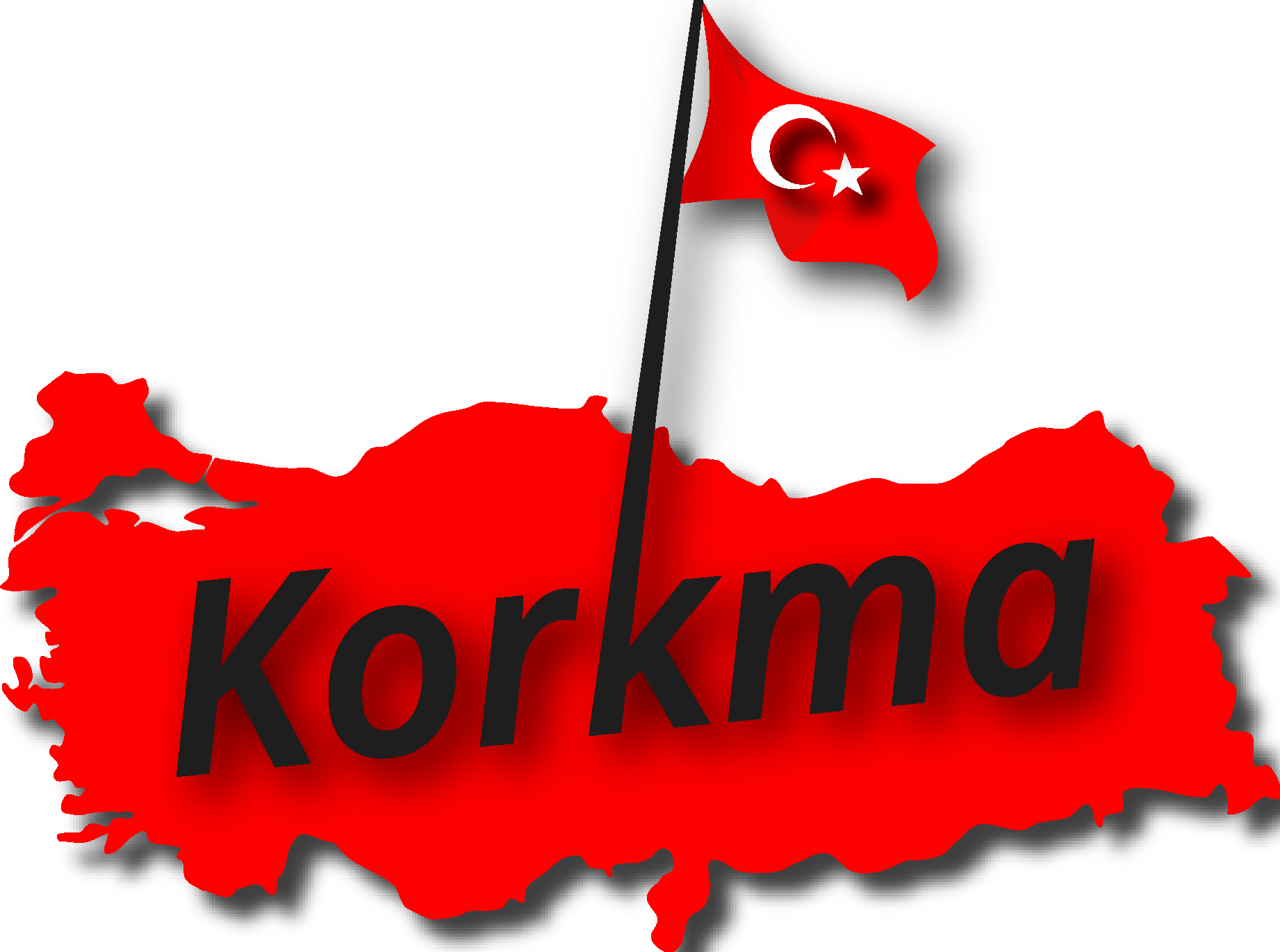 Turk Bayrağı Korkma Logo Vector