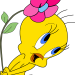 Tweety Flower Logo Vector