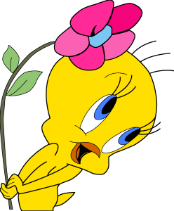 Tweety Flower Logo Vector