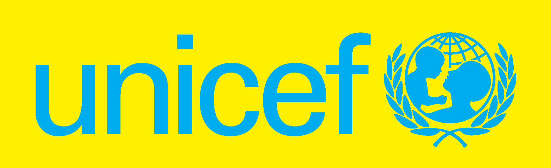 Unicef Cyan Yellow Logo Vector