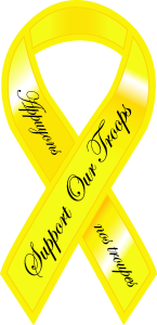 Yellow Ribbon Logo Vector