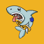 drew shark icon Logo Vector