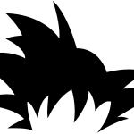 goku hair Logo Vector