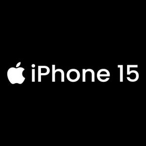 iPhone 15 White Logo Vector