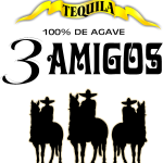 3 Amigos Tequila Logo Vector