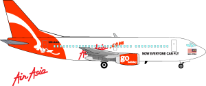 Air Asia Plane Logo Vector