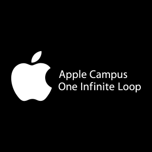 Apple Campus white Logo Vector