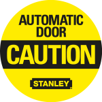 Automatic Door Caution Logo Vector