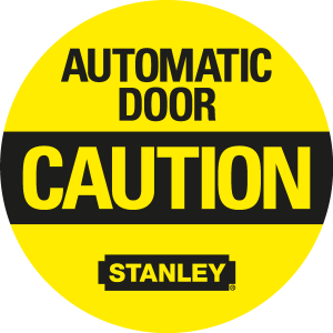 Automatic Door Caution Logo Vector