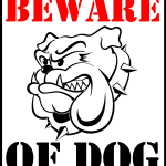 BEWARE OF DOG WARNING SIGN Logo Vector