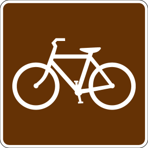 BICYCLE TRAIL SIGN Logo Vector