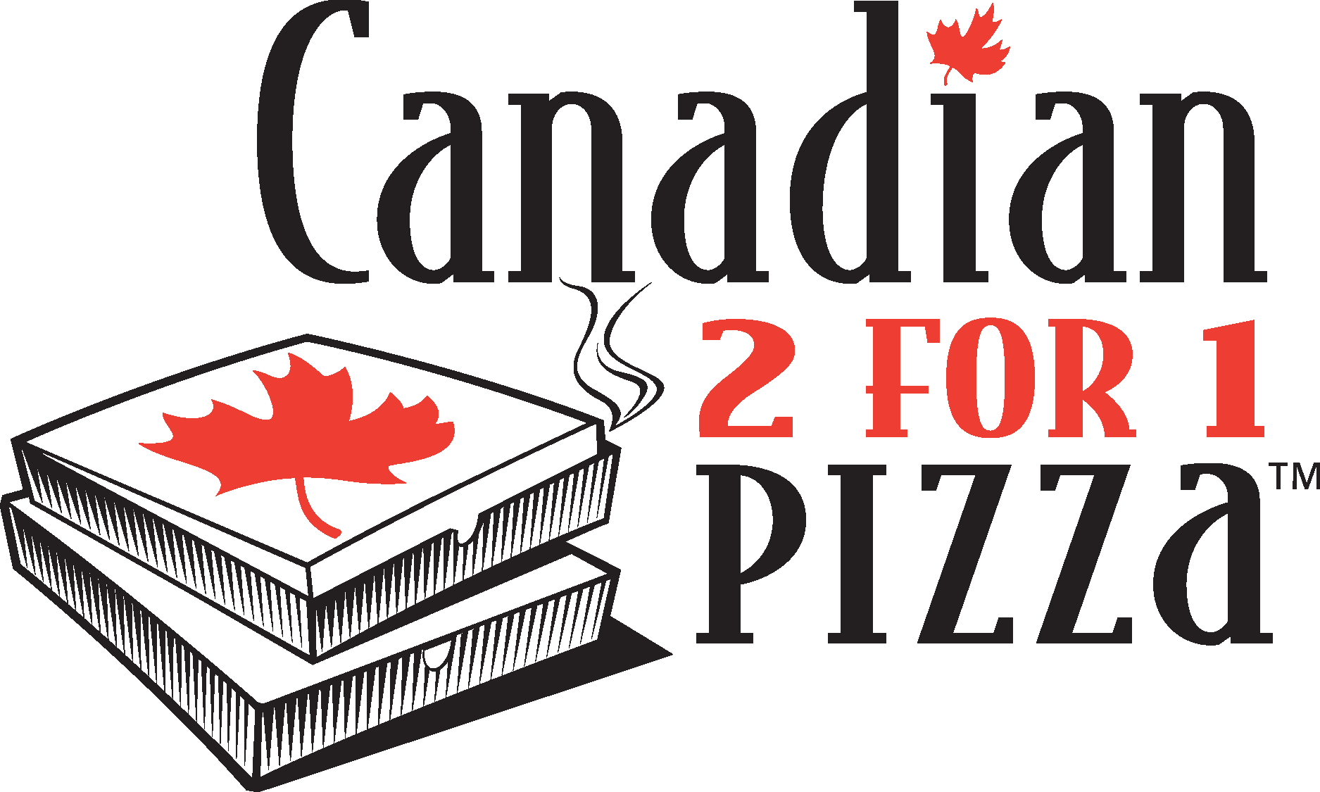 Canadian 2 for 1 Pizza Logo Vector