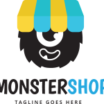 Cute monster Logo Vector