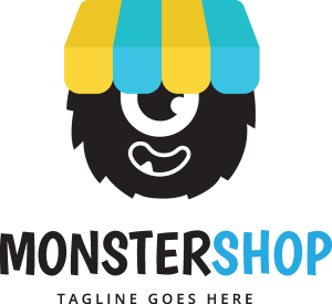 Cute monster Logo Vector
