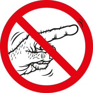 Don’t Touch Sign Logo Vector