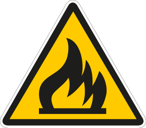 FIRE DANGER SYMBOL Logo Vector