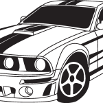 FORD MUSTANG CAR Logo Vector