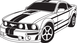 FORD MUSTANG CAR Logo Vector