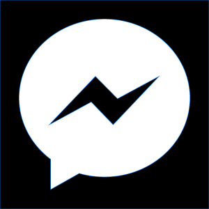 Facebook Messenger Lite white Logo Vector