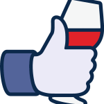 Facebook like wine icon Logo Vector