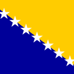 Flag of Bosnia and Herzegovina Logo Vector