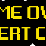 GAme Over Insert Coin Logo Vector