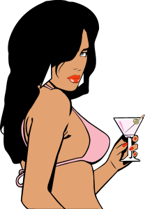 GTA Vice City Woman Logo Vector