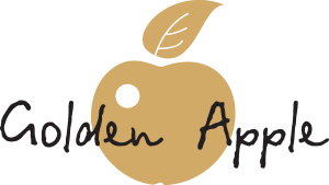 Golden Apple Logo Vector