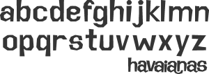 Havaianas Font Alfabeto Logo Vector