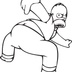 Homer Butt Homero Trasero Logo Vector